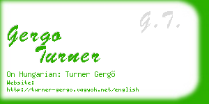 gergo turner business card